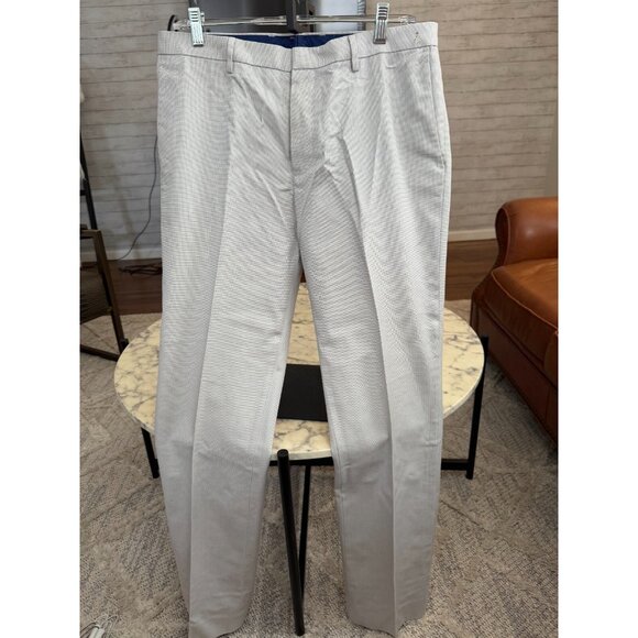 Banana Republic White Non-Iron Modern Slim Fit Dress Pants Mens Size 33x34 - Picture 1 of 8